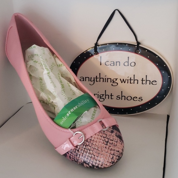solesenseability Shoes - Pink Snake Skin Flats Size 10 SoleSenseAbility New